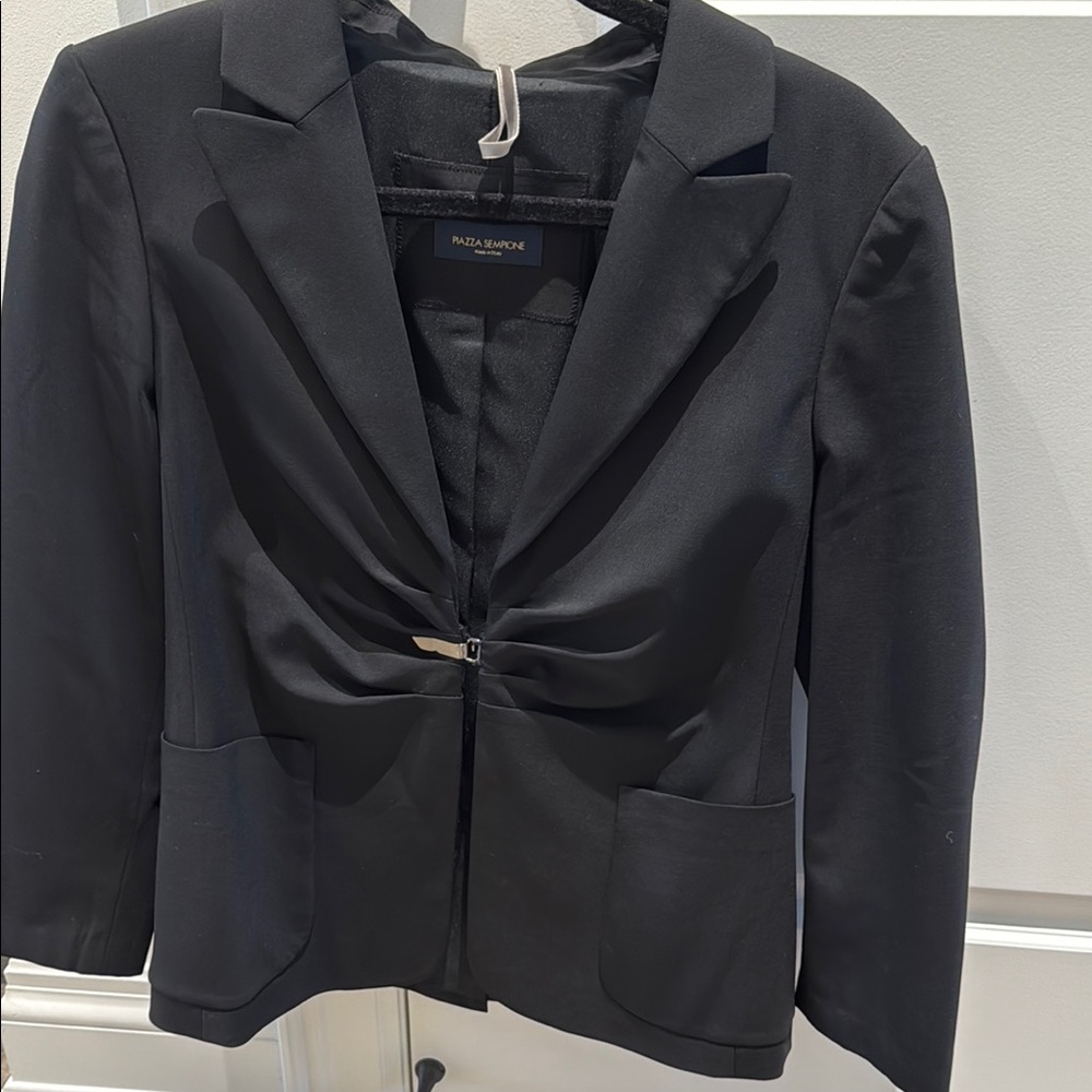 Piazza Sempione Black Blazer Tailored Suit Jacket